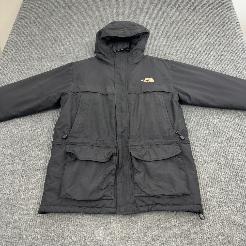 The North Face Puffer Jacket Kids L Black Goose Down Hooded Quilted Parka Coat